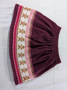 Gymboree 100% Cotton Gingerbread Design Skirt Size 7